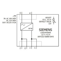 Siemens LOGO!Power Stromversorgung 12V 4,5A 54W IP20 Tragschienenmontage 6EP3... SIEMENS-6EP33226SB000AY0 4025515154815 (Abb. 1)