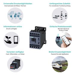 Siemens Hilfsschütz SIRIUS 3RH2122-1AB00 2S+2Ö 24V AC Baugröße S00 Schraubanschlu... SIEMENS-3RH21221AB00 4011209786592 (Abb. 1)