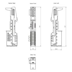 Siemens Baseunit BU15-P16+A0+2B/T SIMATIC ET 200SP mit Temperaturerfassung 15... SIEMENS-6ES71936BP000BA1 4025515080886 (Abb. 1)