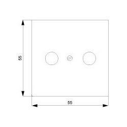 Siemens Antennen-Abdeckplatte DELTA i-system 2-Loch Titanweiß 55x55mm IP20 5TG2561... SIEMENS-5TG2561 4001869045030 (Abb. 1)