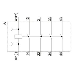 Siemens Hilfsschütz SIRIUS 3RH2 3S+1Ö 24V DC Federzuganschluss 3RH21312BB40... SIEMENS-3RH21312BB40 4011209828100 (Abb. 1)