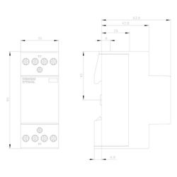 Siemens Insta Schütz 5TT58300 4 Schließer 25A 230V AC 2TE IP20 5TT5830-0... SIEMENS-5TT58300 4001869343969 (Abb. 1)