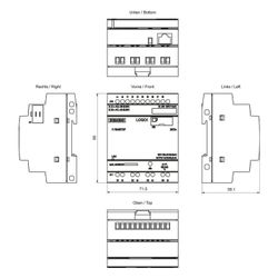 Siemens LOGO! 24 CEo Logikmodul 8DE/4DA 24V DC Ethernet 90x71,5x58mm 6ED1052-... SIEMENS-6ED10522CC080BA2 4034106034504 (Abb. 1)