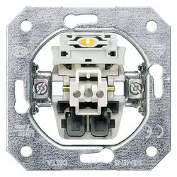 Siemens DELTA Kontrollschalter Wechselschalter 10A 250V Unterputz mit Glimmlampe 70x70... SIEMENS-5TA2108 4001869037998 (Abb. 1)