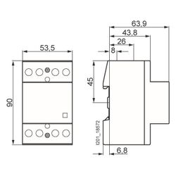 Siemens INSTA Schütz 5TT50400 4S 40A 400V 230V AC/DC 3 TE... SIEMENS-5TT50400 4001869435183 (Abb. 1)