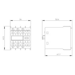 Siemens Hilfsschalterblock 1 Schließer 2 Öffner Federzuganschluss 3RH29112HA12... SIEMENS-3RH29112HA12 4011209829602 (Abb. 1)