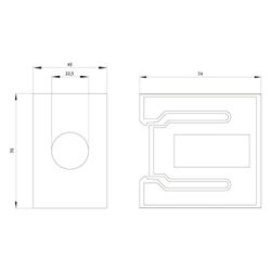 Siemens SIRIUS ACT Hutschienenmontage-Adapter 22mm rund Schwarz 3SU1900-0KH80... SIEMENS-3SU19000KH800AA0 4011209967199 (Abb. 1)