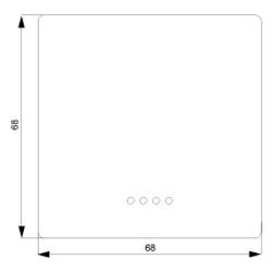 Siemens DELTA style Wippe mit Fenster Titanweiß 68x68mm 5TG7140... SIEMENS-5TG7140 4001869218984 (Abb. 1)
