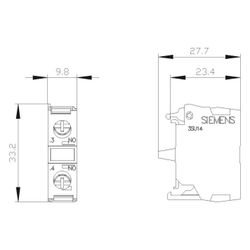 Siemens Kontaktmodul 3SU1400-1AA10-1BA0 1S Frontbefestigung Schraubanschluss ... SIEMENS-3SU14001AA101BA0 4011209937215 (Abb. 1)