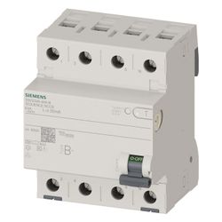 Siemens FI-Schutzschalter Typ B+ 63A 3+N-pol 30mA 400V 90x72x70mm 5SV33464KK14... SIEMENS-5SV33464KK14 4001869549163 (Abb. 1)
