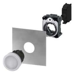 Siemens Leuchtmelder 3SU1001-6AA60-0AA0 rund weiß glatte Linse 22,3mm IP67/IP... SIEMENS-3SU10016AA600AA0 4011209946347 (Abb. 1)