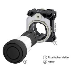 Siemens SIRIUS ACT Akustischer Melder 24V AC/DC 90dB IP40 22mm Kunststoff Sch... SIEMENS-3SU12006KB101AA0 4047621044927 (Abb. 1)