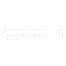 Siemens 3-Phasen-Sammelschiene 3RV19151CB Teilungsabstand 45mm für 4 Schalter... SIEMENS-3RV19151CB 4011209504639 (Abb. 1)