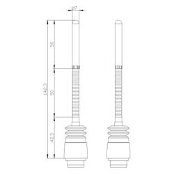 Siemens Antriebskopf 3SE50000AR01 Federstab 142,5mm mit Kunststoffstößel für 3SE5... SIEMENS-3SE50000AR01 4011209696044 (Abb. 1)