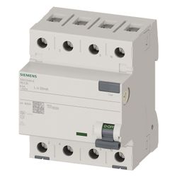Siemens FI-Schutzschalter 5SV3346-6 Typ A 63A 30mA 4-polig 4TE 400V... SIEMENS-5SV33466 4001869427782 (Abb. 1)