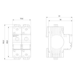 Siemens MinIZED-Lasttrennschalter 2-polig 63A 400V Baugröße D02 für NEOZED-Sicherungse... SIEMENS-5SG7123 4001869319247 (Abb. 1)