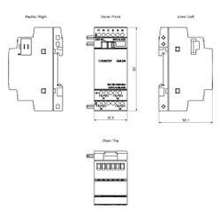 Siemens LOGO!8 DM8 24R Erweiterungsmodul 4DE/4DA Relais 2TE 90x35,5x58mm 6ED1... SIEMENS-6ED10551HB000BA2 4034106029449 (Abb. 1)