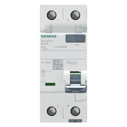 Siemens FI-Schutzschalter 5SV3314-6 Typ A 40A 30mA 2-polig 2TE 230V... SIEMENS-5SV33146 4001869429649 (Abb. 1)