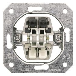 Siemens DELTA Taster-Geräteeinsatz UP Doppeltaster 2 Schließer 10 A 250 V 70x70x32mm 5... SIEMENS-5TD2111 4001869040301 (Abb. 1)