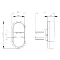 Siemens Doppeldrucktaster beleuchtet 22,3mm flach Metall Frontring rot/grün 3... SIEMENS-3SU10513AB420AK0 4011209972940 (Abb. 1)