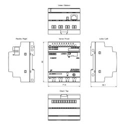 Siemens LOGO! 24 CEo Logikmodul 8DE/4DA 24V DC Ethernet 90x71,5x58mm 6ED1052-... SIEMENS-6ED10522CC080BA2 4034106034504 (Abb. 1)
