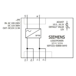 Siemens 6EP33216SB000AY0 LOGO!POWER 12V 1,9A Geregelte Stromversorgung... SIEMENS-6EP33216SB000AY0 4025515154808 (Abb. 1)