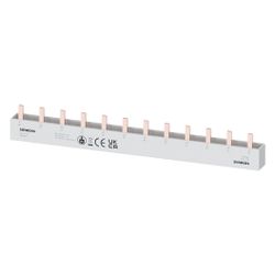 Siemens Sammelschiene 5ST3708 3-phasig 214mm 16mm2 12TE für 4 Geräte Stift... SIEMENS-5ST3708 4001869209296 (Abb. 1)