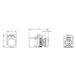 Siemens Leuchtmelder 22,3mm 24V AC/DC IP67/IP69K Weiß 3SU1102-6AA60-1AA0... SIEMENS-3SU11026AA601AA0 4011209957947 (Abb. 1)