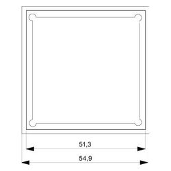 Siemens DELTA line Zwischenrahmen 55x55mm für Geräte mit Zentralplatte 5TG2557... SIEMENS-5TG2557 4001869045009 (Abb. 1)