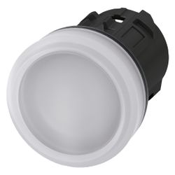 Siemens Leuchtmelder 3SU1001-6AA60-0AA0 rund weiß glatte Linse 22,3mm IP67/IP... SIEMENS-3SU10016AA600AA0 4011209946347 (Abb. 1)