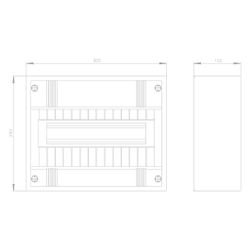 Siemens Kleinverteiler SIMBOX XL 1-reihig 12 Module IP30 Kunststoff Weiß 305x250x9... SIEMENS-8GB5012-0KM 4001869461717 (Abb. 1)