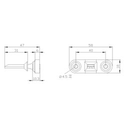 Siemens Betätiger 3SE50000AV03 mit Querbefestigung und horizontaler Befestigung... SIEMENS-3SE50000AV03 4011209691124 (Abb. 1)