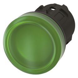 Siemens Leuchtmelder rund 22,3mm grün glatte Linse IP67/IP69K 3SU10016AA400AA... SIEMENS-3SU10016AA400AA0 4011209946286 (Abb. 1)