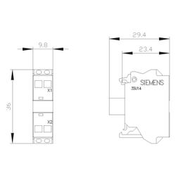 Siemens LED-Modul rot mit Federzuganschluss für AC-Spannung 3SU1401-1BF20-3AA... SIEMENS-3SU14011BF203AA0 4011209943629 (Abb. 1)