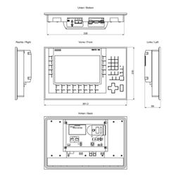 Siemens SIMATIC KP900 Comfort Panel 9" TFT 800x480 16 Mio. Farben 26 Funktion... SIEMENS-6AV21241JC010AX0 4025515079040 (Abb. 1)