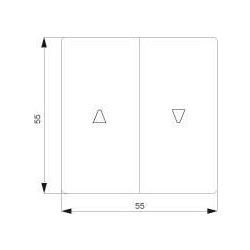 Siemens Wippe 2fach DELTA i-system mit Symbol Auf/Ab 55x55mm Titanweiß 5TG6214... SIEMENS-5TG6214 4001869233031 (Abb. 1)