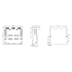 Siemens 3-Phasen-Sammelschiene SIRIUS für 3 Leistungsschalter Baugröße S00/S0 inkl. ... SIEMENS-3RV29174B 4011209719040 (Abb. 1)