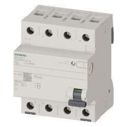 Siemens FI-Schalter Typ B 25A 4-polig 30mA 400V 4TE 5SV3342-4... SIEMENS-5SV33424 4001869549026 (Abb. 1)