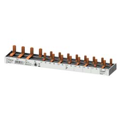 Siemens Stiftsammelschiene 10mm2 4-phasig 12TE 216mm für 1x FI 4-pol. und 8x AFDD-LS ... SIEMENS-5ST37830 4001869566566 (Abb. 1)
