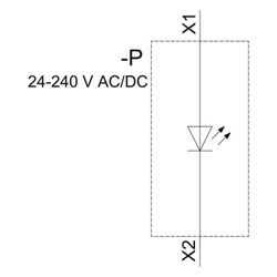 Siemens LED-Modul Grün mit integrierter LED 24-240V AC/DC Schraubanschluss 3S... SIEMENS-3SU14011BH401AA0 4011209938762 (Abb. 1)