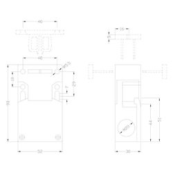 Siemens Positionsschalter Schleichschaltglied 1S/2Ö IP67 Kunststoff 52x36x90mm 3S... SIEMENS-3SE22430XX40 4011209536746 (Abb. 1)
