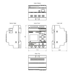 Siemens LOGO! 230RCE Logikmodul mit Display 8 digitale Eingänge 4 Relaisausgä... SIEMENS-6ED10521FB080BA2 4034106034436 (Abb. 1)