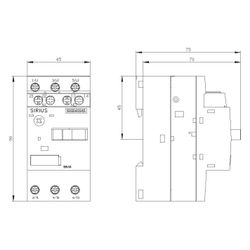Siemens Motorschutzschalter 3RV1011-0GA15 0,45-0,63A mit Hilfsschalter Schraubans... SIEMENS-3RV10110GA15 4011209381735 (Abb. 1)
