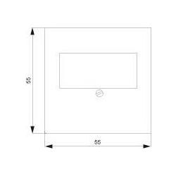 Siemens Abdeckplatte DELTA i-system für TAE Lautsprecher und USB 55x55mm Titanweiß IP... SIEMENS-5TG25632 4001869335889 (Abb. 1)