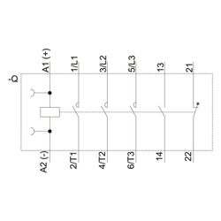 Siemens SIRIUS Leistungsschütz 3RT2023-1BB40 4kW 9A 24V DC 3-polig 1S+1Ö Schrauba... SIEMENS-3RT20231BB40 4011209831346 (Abb. 1)