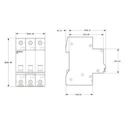 Siemens Ausschalter 5TL13800 3-polig 80A 440V 3 TE Einbautiefe 70mm... SIEMENS-5TL13800 4001869468969 (Abb. 1)