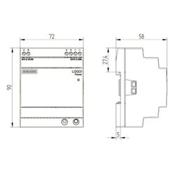 Siemens Stromversorgung LOGO!POWER 6EP3333-6SB00-0AY0, 24 V, 4 A, 96 W, 90x72... SIEMENS-6EP33336SB000AY0 4025515154860 (Abb. 1)
