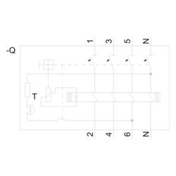 Siemens FI-Schutzschalter 5SV3 4-polig 40A 30mA Typ A 400V 4TE 5SV3344-6... SIEMENS-5SV33446 4001869427775 (Abb. 1)