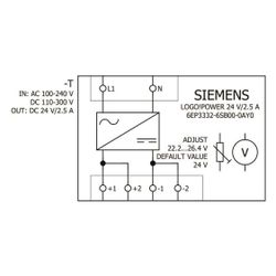 Siemens LOGO!Power Stromversorgung 24V 2,5A 60W IP20 90x54x53mm 6EP33326SB000... SIEMENS-6EP33326SB000AY0 4025515154853 (Abb. 1)