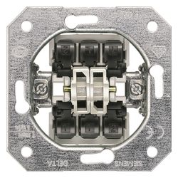 Siemens DELTA Doppel-Wechselschalter Basiselement Unterputz 10A 250V 70x70x32mm 5TA211... SIEMENS-5TA2118 4001869038032 (Abb. 1)